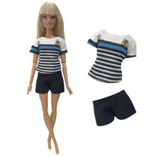 Nk vestido de boneca barbie nobre, roupa de festa artesanal bonita, jeans, acessórios de boneca infantil, presente de meninas 120a 9x 2024 - compre barato