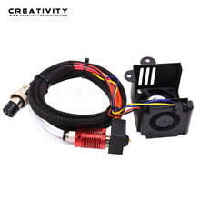 3D Printer Assembled Extruder Kit with 0.4mm Nozzle Heating Block Double Fans Cover Air Connections 12V for CR-10 Ender-3 2024 - buy cheap