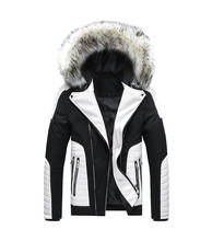 Men's Cotton Clothing Winter New Men's Casual Hooded Jacket Coat Warm Fur Parka Coat Jacket Men Solid Thick Fleece Zipper Jacket 2024 - buy cheap