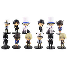 Figuras de acción de PVC de personajes de Anime, muñecos coleccionables de 2 estilos de personajes de Anime, Conan, Kaitou, Kiddo, Hattori y Heiji, 6 unids/lote 2024 - compra barato