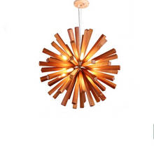 Modern Light luxury creativity LED Chandeliers Solid Wood Dandelion Hanging Lamp Chandelier for Living Room Bar Cafe Foyer Study 2024 - buy cheap