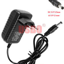 Supply Black 1.0M 6V 0.5A 1.0A 1.5A 2.0A Europe universal DC Charger 5.5*2.5mm &5.5*2.1mm DC to AC 100V / 240V Power Adapter 2024 - buy cheap