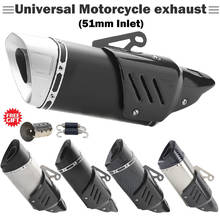 Silenciador de escapamento universal para motocicleta, 38-51mm, db killer, proteção contra o calor, para ninja400, r3, r6, rc390, xmax300, zx6r, z900, gsx 2024 - compre barato