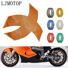 Motorcycle Wheel Sticker Motocross Reflective Decals Rim Tape Strip For Honda CR 250 NC750X Kawasaki KX 125/65 KX250F rayon 2024 - buy cheap