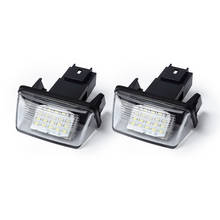 Luz LED para placa de matrícula de coche, accesorio para Citroën C3, C4, C5, C6, Berlingo, SAXO, XSARA, Peugeot 206, 207, 407, 406, 306, 307, 5008, 2 unidades 2024 - compra barato