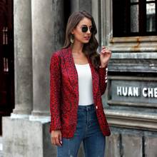 Fashion Autumn Women Leopard Print Blazer Jackets Work Office Lady Suit Slim Chic Business Female Blazer Coat Talever Streetwear 2024 - buy cheap