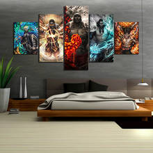 Arte de pared de una pieza para decoración del hogar, carteles de lona de alto nivel, pinturas en HD, para sala de estar, 5 paneles 2024 - compra barato