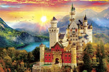 Swan Castle scenery Embroidery for Needlework Crafts14CT Counted Unprinted DIY Cross Stitch Kits Handmade Arts Wall Decor 2024 - buy cheap