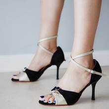 Evkoodance-sapatos femininos de salto alto, preto, sapatos de dança, salsa, salões latinos, para festa de dança 2024 - compre barato