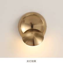 5W LED Wall Lamp gold creative round Rotatable bedside wall lamp AC90-260V modern Bedroom living room aisle Indoor Led Sconce 2024 - buy cheap