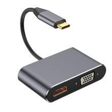 Convertidor de Audio y vídeo tipo C a HDMI, compatible con 4K VGA USB3.0, puerto de carga, adaptador Hub 2024 - compra barato