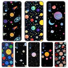 Estrela Lua Espaço Preto Caixa Do Telefone Para Samsung Galaxy A10 A20 A30 A40 Cases Para Samsung Galaxy A80 A70 A60 a50 Silicone Tampa Traseira 2024 - compre barato