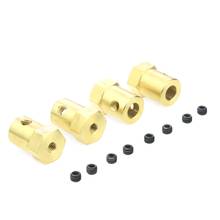 Adaptador hexagonal de cubo de rueda combinador de latón de 5mm a 12mm para WPL B14 B16 C14 C24 MN D90 D91 MN99S RC, piezas de actualización de coche, 4 Uds. 2024 - compra barato