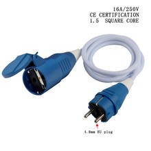 Cable de extensión de tira de alimentación, enchufe europeo de 1/3/5/10M, 4000W, enchufe eléctrico Schuko interior, IP25, impermeable, para trabajo al aire libre, 16A, 250V 2024 - compra barato