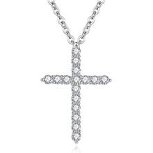 White Gold Plated Full Rhinestone Cross Pendant Necklace Charm O-Chain Catholicism Christ Jewelry Gift For Women 2024 - buy cheap