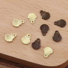 50pcs/lot 6x8mm Shell Flower Pendants Copper Piece Pendant Charms for DIY Bracelet  Ear Jewelry Findings Making Craft 2024 - buy cheap