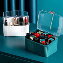 Portable Practical Convenient Stylish Durable Lipstick Storage Box Anti-dust Make-up Organizer with Transparent Lid 2024 - buy cheap