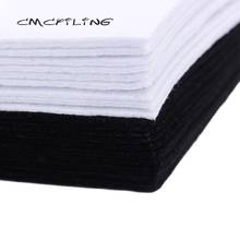 CMCYILING 10 шт./компл. 20*30 см Белый Черный Войлок 2 мм толщина полиэфирной ткани для фотоальбома фетровая листовая ткань 2024 - купить недорого