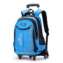 Kids boys girls Trolley Schoolbag Luggage Book Bag Weels Backpack Removable Children School Bags 2/6 Wheels Stairs Trolley bag 2024 - buy cheap