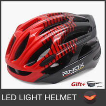 Шлем велосипедный RNOX для мужчин и женщин, с крассветодиодный светильник кой, подходит для триатлона, езды на велосипеде 2024 - купить недорого