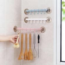 Ganchos adhesivos fuertes para colgar en la pared del baño, estante sin clavos, perchero sin costuras, utensilios de cocina, 6 filas 2024 - compra barato