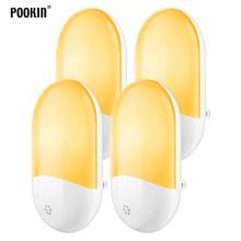 Led night light sensor de luz controle casa noite lâmpada para crianças sala estar cabeceira auto on/off 110 v 220 v eua ue reino unido