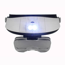 MG 81001-G Headband Hat Type 1X 1.5X 2X 2.5X 3.5X LED Glasses Magnifier Lamp Illuminated Magnifying Glass acrylic  lens Loupe 2024 - buy cheap