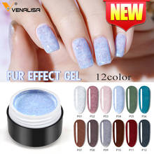 Venalisa Fur Gel Nail Polish 5ml Soak Off LED UV Color Gel Lacquer Pearl Shell Semi Permanent Glitter Effect Painting Lacquer 2024 - buy cheap