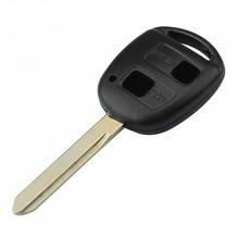 Capa para chave remota sem cortes de carro, 2 botões, toyota corolla/rav4/central/yaris/camry invólucro de chave remota p5 2024 - compre barato