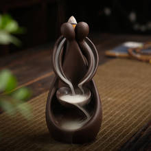 F Incense Stick Holder Handmade Ceramic Lotus Incense Burner Fragrance Backflow Water Censer Creative Sticks for Yoga Meditation 2024 - buy cheap