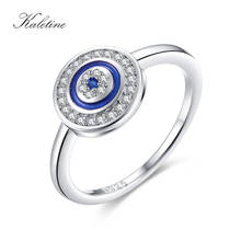 KALETINE Luxury 925 Sterling Silver Ring Lucky Blue Stone Evil Eye Rings For Women Blue Stone Wedding Turkish Mens Jewelry 2024 - buy cheap