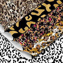 20*33cm leopardo zebra listra padrões geométricos folha de couro sintético para bowknot brincos bolsa casa presente embrulho vinil 2024 - compre barato
