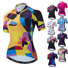Weimostar Cycling Jersey Tops Women Pro Team Bike Clothing Breathable Anti-UV Bicycle Shirt Short Sleeve Road Cycling Clothing 2024 - buy cheap