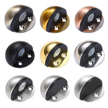 Stainless Steel Rubber Magnetic Door Stopper Non Punching Sticker Hidden Door Holders Floor Mounted Nail-free Door Stops 2024 - buy cheap