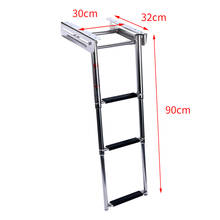 3 Steps Pulley Stainless Steel Under Platform Ladder for  boat accessories marine 2024 - buy cheap