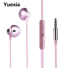 Yuexia Sport in-ear Earphone Wired Super Bass 3.5mm Crack Headset Earbud with Microphone Hands Free for Samsung S8 xiaomi 9 2024 - buy cheap