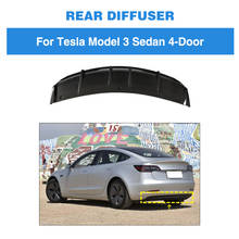 Carbon Fiber Rear Bumper Diffuser Lip Splitters For Tesla MODEL 3 2016 - 2019 Rear Bumper Diffuser Lip Splitters 2024 - buy cheap