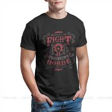 Men World of Warcraft Role-playing Game Homme Style T-Shirt Fight for the Horde Pure Cotton Tees Harajuku 2024 - buy cheap