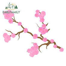 EARLFAMILY 13cm x 10.2cm for Cherry Blossom Car Stickers Vinyl JDM Bumper Motorcycle Helmet Fine Windshield Decal Decoration 2024 - buy cheap