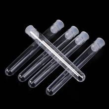 50Pcs/Pack 12x100mm Transparent Laboratory Clear Plastic Test Tubes Vials With Push Cap School Lab Supplies 2024 - buy cheap