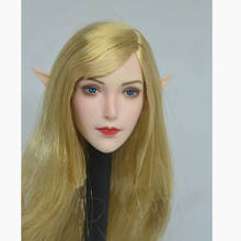 Cabeza femenina a escala 1/6, hermosa cabeza de elfo tallada para figuras de acción de 12 pulgadas, muñecas, SUPER DUCK, SET043 2024 - compra barato