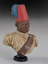 Conjunto de figuras de resina sem pintura de homem antigo com chapéu, busto, 1/10 2024 - compre barato