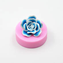 Molde de sabão 3d de rosa, molde de silicone para fondant, decoração de casamento, chocolate, aniversário, bolos, ferramentas de decoração de bolo 2024 - compre barato
