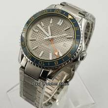 BLIGER 41mm Sterile Gray dial GMT Top luxury Mens Watch Sapphire glass date ceramic bezel automatic men wristwatch Clock 2024 - buy cheap