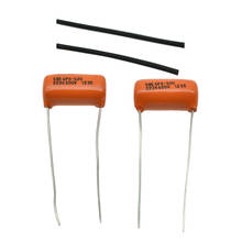 Capacitores para guitarra e baixo sprague, 2 peças, 715p/225p/0.1 p, laranja, 0.015/0.022/0.047/0.068uf, 100v/200v/400v 2024 - compre barato