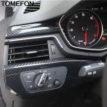 TOMEFON для Audi A4L A4 B9 2017-2019 LHD Передняя средняя центральная консоль панель управления панель Крышка отделка интерьера Аксессуары ABS 2024 - купить недорого