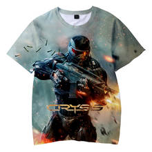 Camiseta 3D con cuello redondo para hombre y mujer, camisa de manga corta Harajuku, ropa de calle, juego de tirador, ropa de Crysis 2024 - compra barato