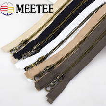 Meetee-cremallera de Metal de extremo abierto para manualidades, chaqueta de cuero para coser, abrigo, bolsa con cremallera, accesorios para manualidades BD251, 1 unidad, 70cm, n. ° 5 2024 - compra barato