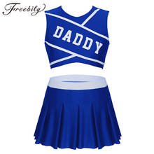 Women Charming Cheerleader Uniform Fancy Dress Costume Sleeveless Crop Top with Mini Pleated Skirt Dancing Competition Outfits 2024 - buy cheap