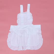 Avental de algodão puro para meninas, avental retrô para garçadora vintage (branco) 2024 - compre barato